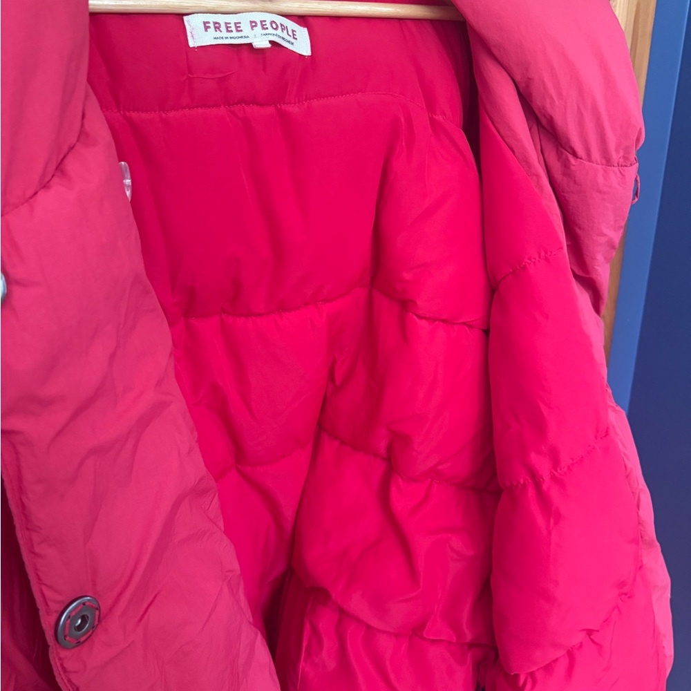 Free People Bold Red Puffer Jacket - Picture 5 of 7